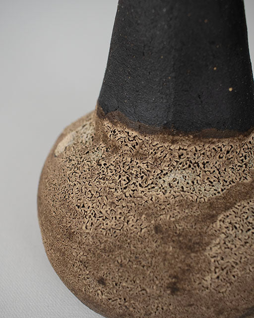 Organic Black Volcanic Vessel