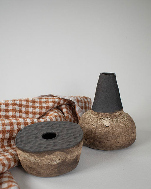 Organic Black Volcanic Vessel