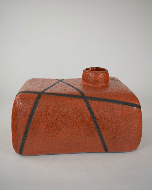 Orange Geo Box Vessel
