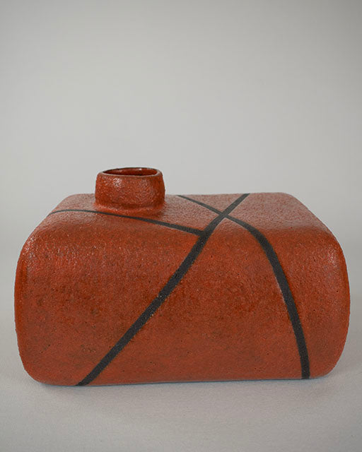 Orange Geo Box Vessel