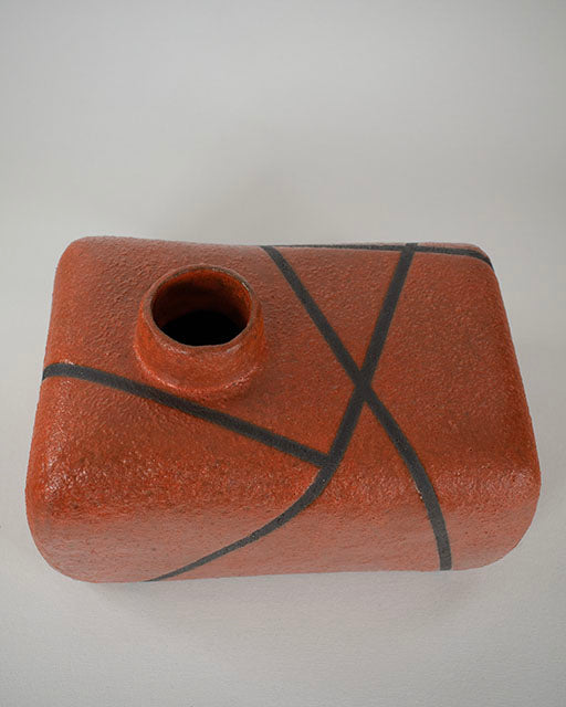 Orange Geo Box Vessel